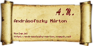 Andrásofszky Márton névjegykártya