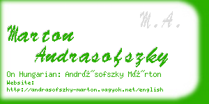 marton andrasofszky business card